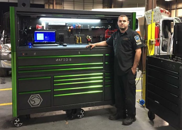 Brent Ordway when he got his toolbox in 2016_WEB